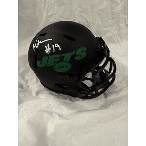 Keyshawn Johnson Signed New York Jets Eclipse Mini Helmet Beckett Autographed